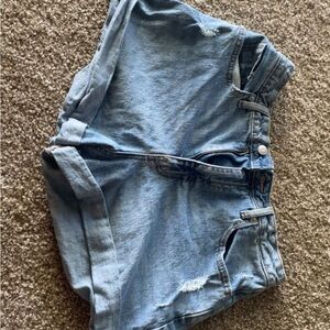 Wild Fable High Waist Denim Shorts - Blue